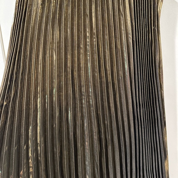 Johnny Was Gold Pleated Midi Dress - Picture 6 of 8